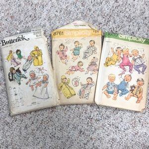 Vintage patterns - size infant